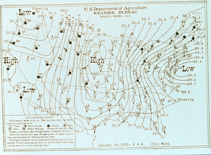 weather map. War Department weather map